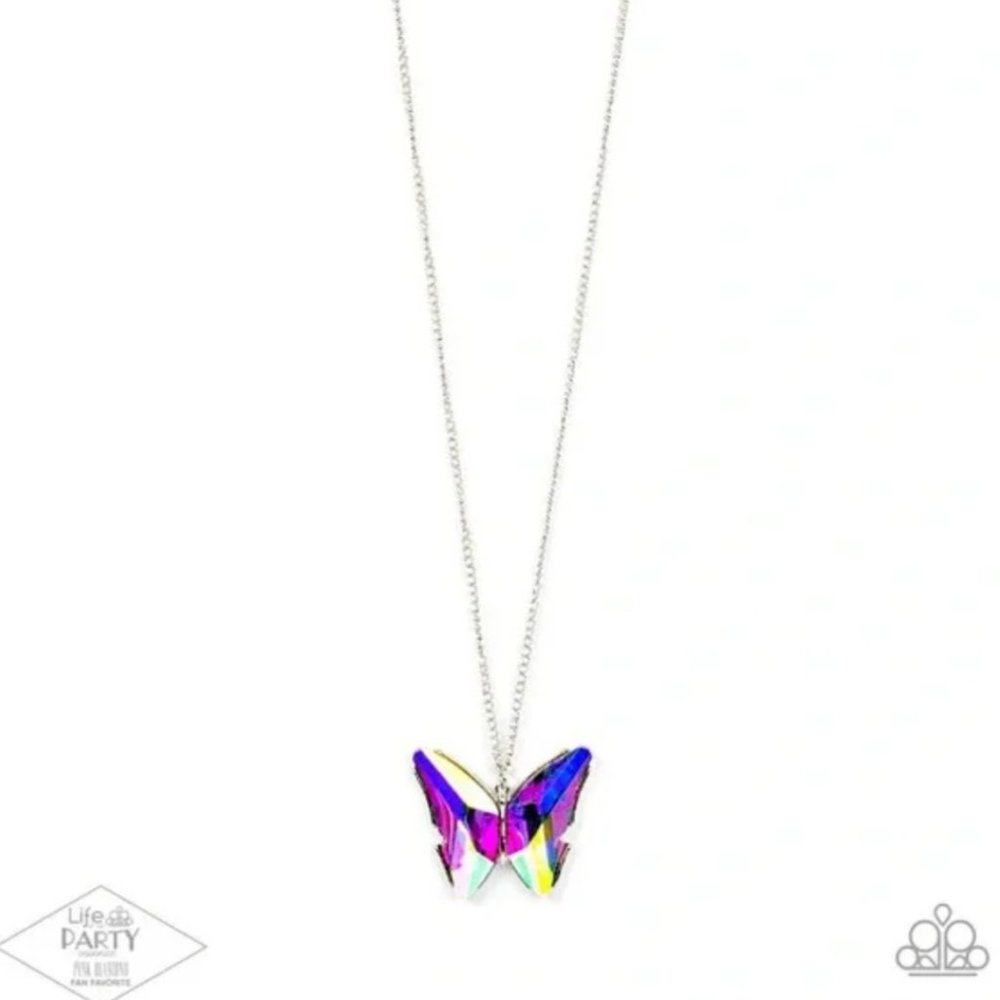 Iridescent Butterfly necklace